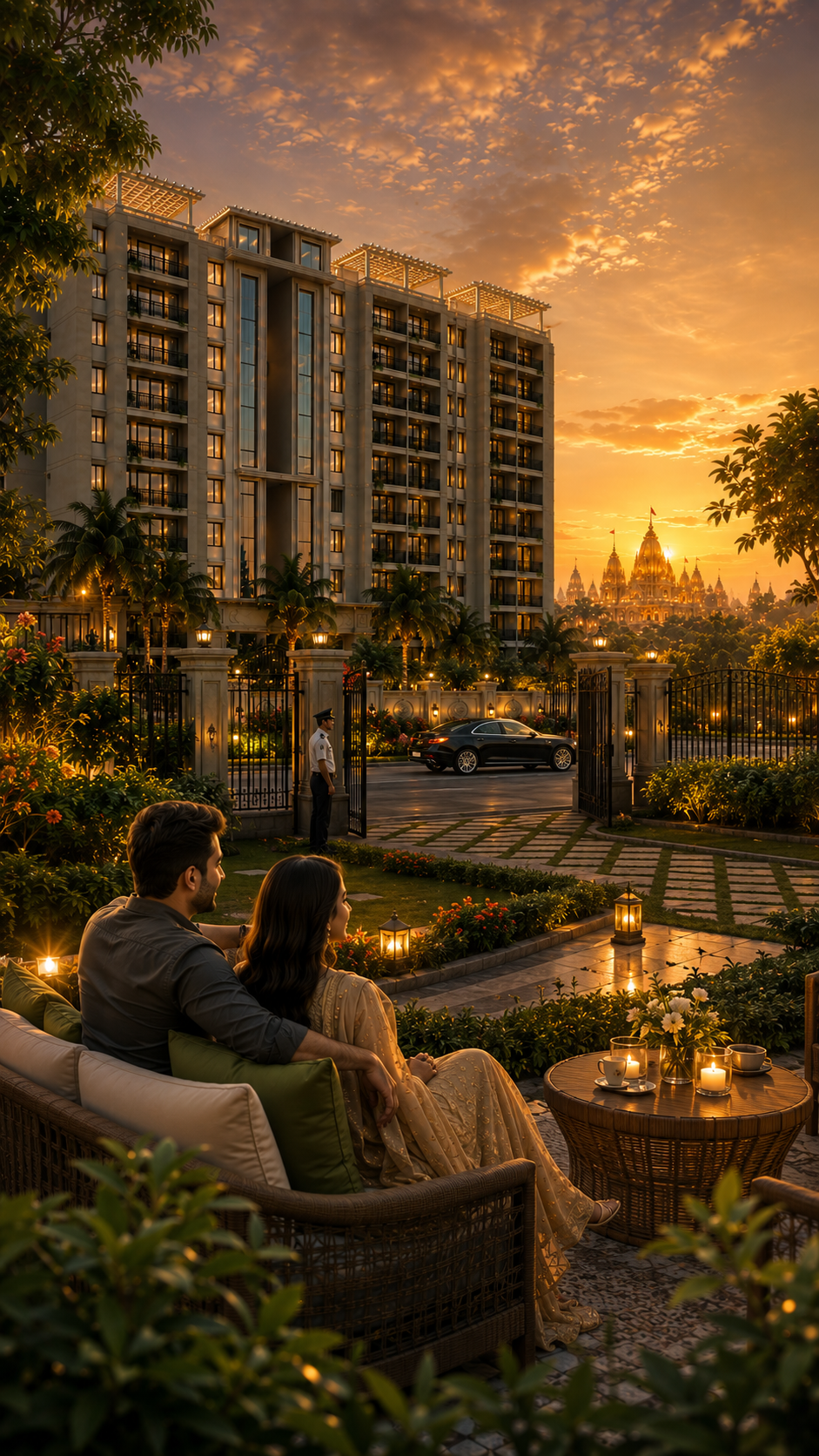Krishna Galaxy Landscaped Walking Path Jogging Track Vrindavan